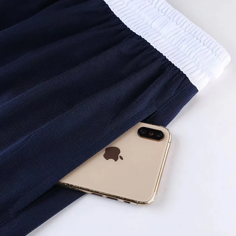 2024 verão basquete correndo shorts dos homens de alta qualidade social cintura elástica shorts 2 cores roupas esportivas shorts treinamento - Imagem 4