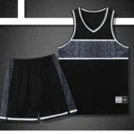 Conjunto de uniforme de basquete masculino competição estudante estilo americano colete de treinamento esportivo camisa da equipe feita na china