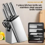 Conjunto completo de cozinha de aço inoxidável, faca de chef, ferramentas culinárias, uso doméstico, conjunto de blocos de faca afiada, qualidade garantida