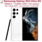 C samsung galaxy s22 ultra 5g s908u s22u 6.8 “rom 128gb/256/512gb ram 8gb/12gb snapdragon 8 nfc s caneta desbloqueado telefone celular inteligente