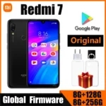 Xiaomi redmi 7 celular com capa de telefone, dual sim solt celular android câmera dupla usado telefone