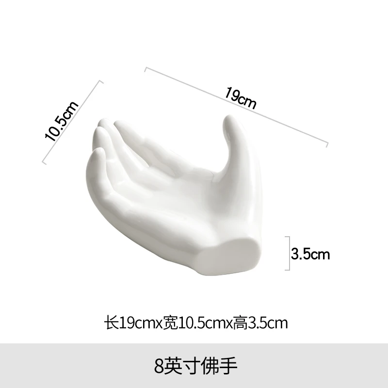 Pratos cerâmicos brancos criativos em forma de mão, pratos chineses em formato especial para hotel, clube especial, restaurante de alta qualidade, sobremesa, utensílios de mesa - Imagem 6