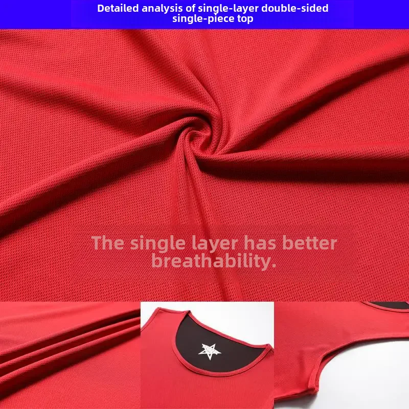Camisa de basquete dupla face personalizável, peça única, colete esportivo solto e sem dormir para corrida, roupa de equipe - Imagem 5