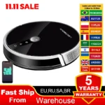 (Código: AETH15) Robô aspirador de pó LILIN C30B,Navegação no mapa,partição inteligente,com memória,controle de app WiFi,sucção forte,esfregão úmido,desinfecção,funciona com Alexa e Google Assistant