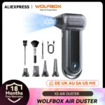 Soprador de ar elétrico WOLFBOX MF100 - 150000 RPM Super Power, motor sem escova recarregável de 3 engrenagens para carro/PC/casa/externo