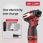 Sumaiwei furadeira elétrica sem escova, sem fio, chave de fenda, 80n.m, 18v, bateria de íon-lítio, ferramentas elétricas