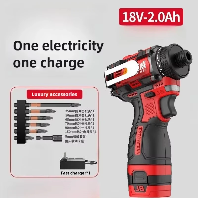 Sumaiwei furadeira elétrica sem escova, sem fio, chave de fenda, 80n.m, 18v, bateria de íon-lítio, ferramentas elétricas