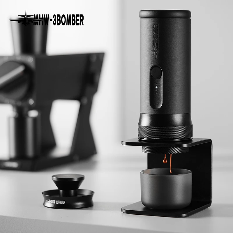 Nova máquina de café expresso portátil MHW-3BOMBER x-press, 58mm 20bar máquina de café sem fio fria e quente para acampamento/casa, aquecimento rápido usb