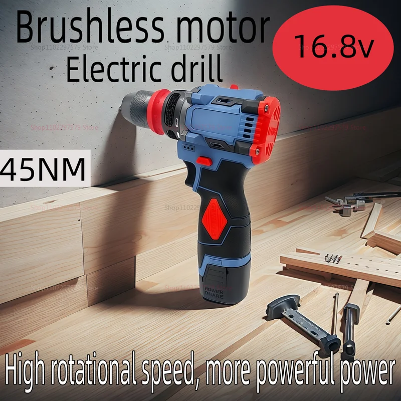 16.8v 2in1 lítiobrushlessdrill chave de fenda elétrica ferramenta elétrica sem fio para casa diy instalação móveis reparos automotivos