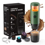 Máquina de café expresso portátil 3 em 1, cafeteira de viagem para acampamento, caminhadas, escritório, autoaquecimento com USB-C