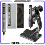 ARROWMAX Mini Furadeira Elétrica com Prensa de Mesa Kit de Broca de Mão Sem Fio para Artesanato Madeira Plástico Casa DIY SDS Ultra Plus