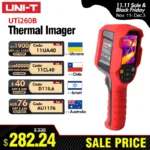 UNI-T UTI260B UTI260A Câmera de imagem térmica 256X192 pixels Termovisor UTI260B + PCB Circuito Teste de tubo de aquecimento de piso