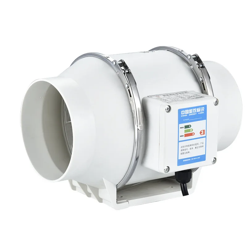 Silencioso Inline Pipe Duto Fan, Exaustores Home, Extrator do banheiro, Ventilação, Cozinha e WC, Ventilador de ar limpo, 4in, 220V