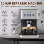 Máquina de café profissional barista 110/220v, máquina de café expresso, batedor de leite multifuncional automático