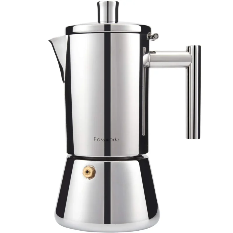 Easyworkz Diego Fogão Máquina de café expresso de aço inoxidável Máquina de café italiana Indução Moka Pot