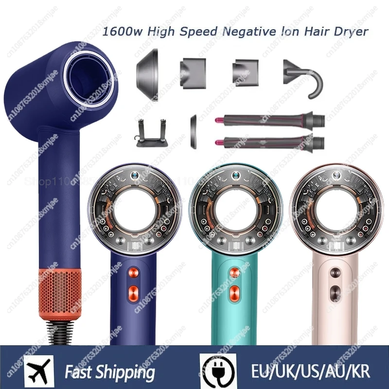 Professinal secador de cabelo sem folhas 220v íon negativo secagem rápida casa poderosa constante flyaway acessório ânion secador de cabelo elétrico