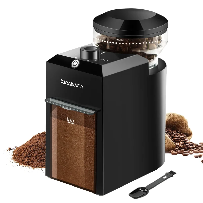 Moinho de rebarbas automático moedor de café elétrico moagem de grãos de café com 28 engrenagens ajustáveis para café expresso imprensa francesa gotejamento