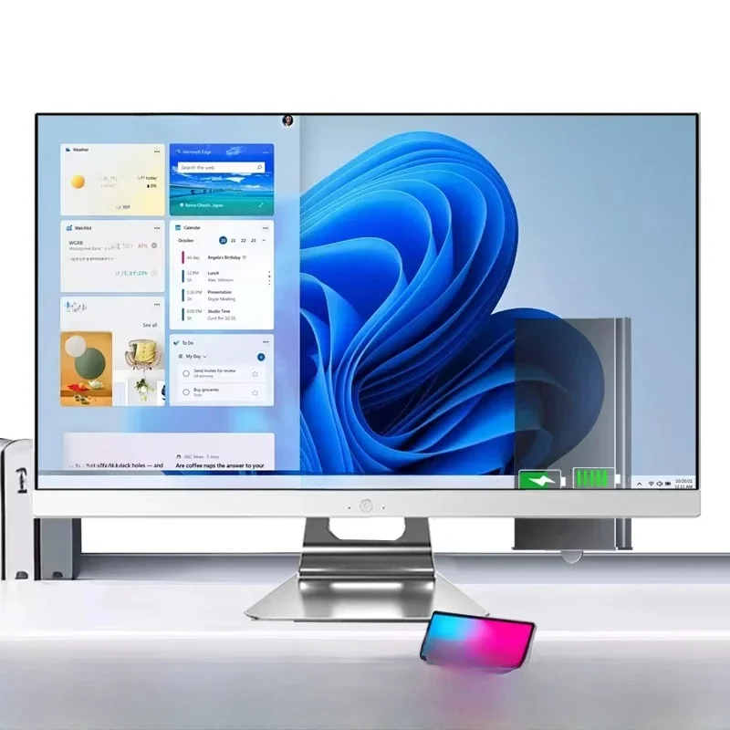 Computador OEM tudo em um 24 "27" AIO I5 I7 16GB/32GB RAM 256GB/512GB SSD Desktop Monobloco tudo em um PC com bateria UPS