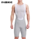 Inbike 2025 calções de ciclismo masculinos, cintura alta, respirável, calças babadores de bicicleta, mtb, roupas de ciclismo, homem com bolsos