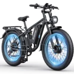 Bicicleta elétrica off-road com absorção de choque dupla, 2000w, motor duplo, 48v, 23ah, bateria, 7 velocidades, 26*4.0 polegadas, pneu gordo, mountain bike