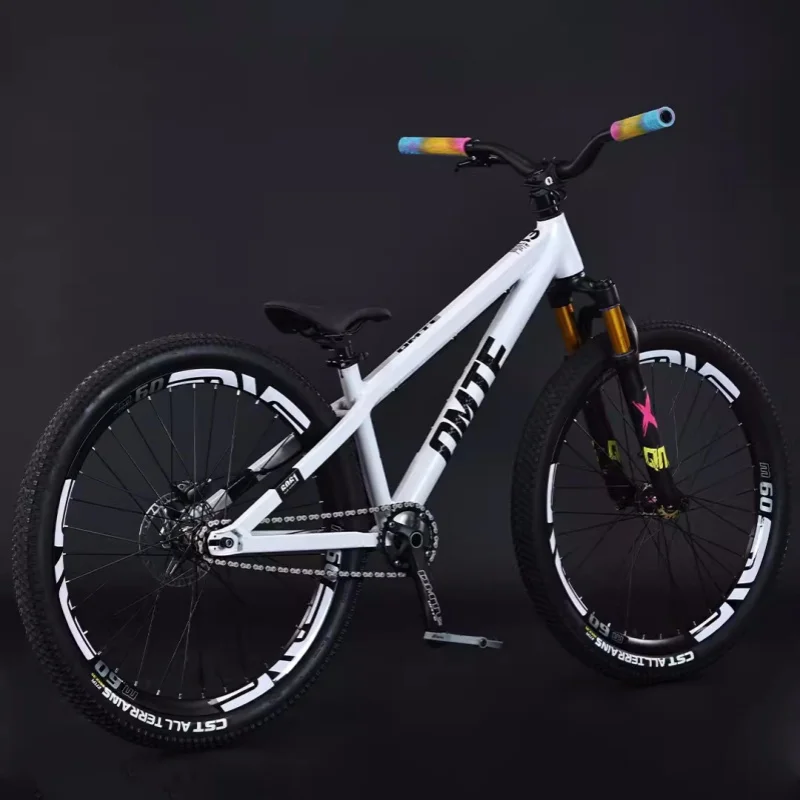 Mountain Bike com Freio A Disco Óleo e Garfo Primavera, Quadro de Alta Resistência, Cross Country Bicicleta, AM MTB, velocidade única, XC, 26in