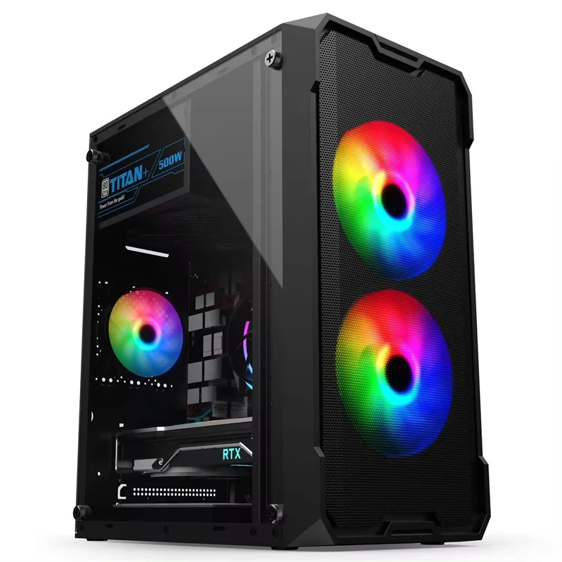 Xeon e5 2666v3 rx580 barato completo gaming pc personalizado conjunto de computador equipamentos desktops pré-construído por atacado construir desktop gamer pc